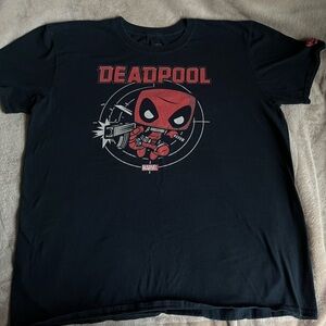 Marvel Deadpool Funko Pop Black and Red Graphic Tee Unisex XL